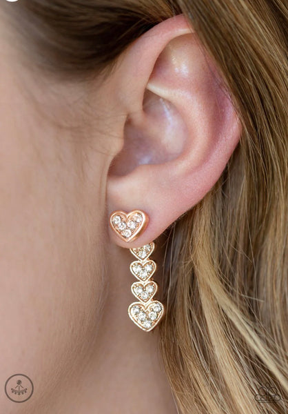 Heartthrob Twinkle Rose Gold Earrings