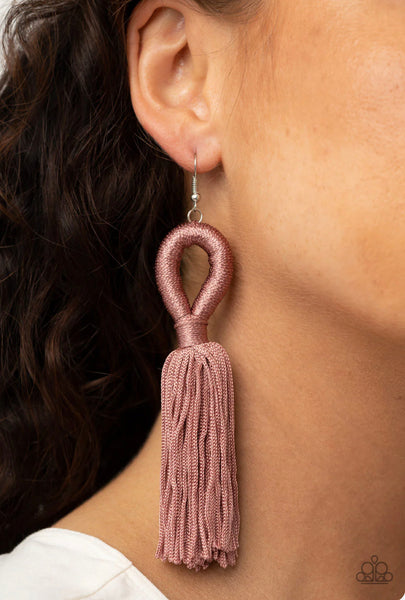 Tassels and Tiaras - Pink Earrings