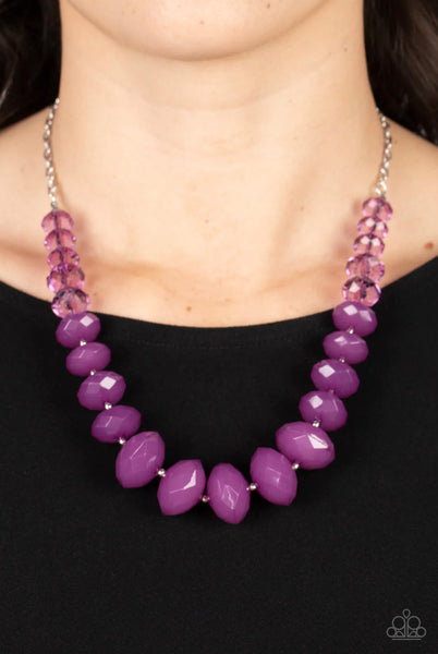 Happy-GLOW-Lucky - Purple Necklace