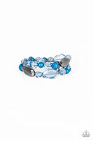 Rockin Rock Candy - Blue Bracelets New Arrivals-Lovelee's Treasures-blue,bracelets,jewelry,new arrivals 4/22/21,stretchy band