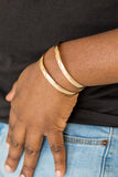 Palm Trees and Pyramids-Gold Bracelets-Lovelee's Treasures-airy cuff,bracelets,Glistening gold bars,gold,jewelry,shimmery bars