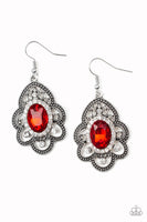 Reign Supreme - Red Earrings-Lovelee's Treasures-earrings,jewelry,red,standard fishhook fitting