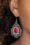 Reign Supreme - Red Earrings-Lovelee's Treasures-earrings,jewelry,red,standard fishhook fitting