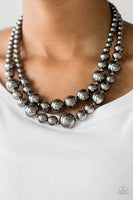 I Double Dare You  Necklaces-Lovelee's Treasures-black,gunmetal,gunmetal beads,increasing in size,jewelery,necklaces