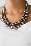 I Double Dare You  Necklaces-Lovelee's Treasures-black,gunmetal,gunmetal beads,increasing in size,jewelery,necklaces