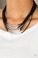 Walk The WALKABOUT Necklaces-Lovelee's Treasures-black,jewelery,necklaces,silver,suede