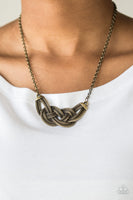 Nautically Naples - Brass Necklaces New Arrivals-Lovelee's Treasures-brass,chain-like patterns,jewelry,necklaces,new 5/25/21