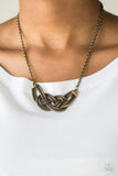 Nautically Naples - Brass Necklaces New Arrivals-Lovelee's Treasures-brass,chain-like patterns,jewelry,necklaces,new 5/25/21