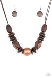 Grand Turks Getaway Necklaces-Lovelee's Treasures-abstract geometric,button loop closure,copper,copper bead,jewelery,necklaces,wood