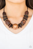 Grand Turks Getaway Necklaces-Lovelee's Treasures-abstract geometric,button loop closure,copper,copper bead,jewelery,necklaces,wood