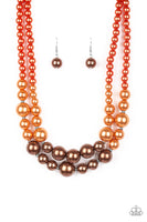 The More The Modest     Necklaces-Lovelee's Treasures-brown,classic orange,jewelery,multi,necklaces,pearls