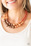 The More The Modest     Necklaces-Lovelee's Treasures-brown,classic orange,jewelery,multi,necklaces,pearls