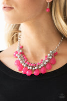 Trending Tropicana - Pink Necklaces New Arrivals-Lovelee's Treasures-jewelry,necklaces,new arrivals,opalescent finish,pink,teardrops