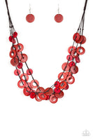 Wonderfully Walla Walla  Necklaces-Lovelee's Treasures-button loop closure,jewelery,necklaces,red,vivacious,wooden