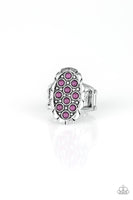 Cactus Garden  Rings-Lovelee's Treasures-Dainty,jewelery,purple,rings,silver,tretchy band,vivacious