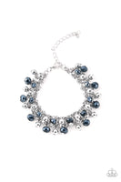Just For The FUND Of It!  Bracelets 774-Lovelee's Treasures-blue,blue beads,bracelets,fringe,jewelery,silver,silver beads