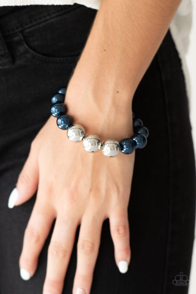All Dressed UPTOWN - Blue Bracelets New Arrivals-Lovelee's Treasures-blue,bracelets,jewelry,new arrivals,pearly blue