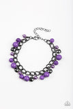 Hold My Drink - Purple   Bracelets-Lovelee's Treasures-bracelets,gunmetal,jewelery,purple