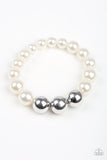 All Dressed UPTOWN - White Bracelets New Arrivals-Lovelee's Treasures-bracelets,jewelry,new arrivals,pearly white beads,stretchy band,white