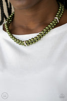 Put On Your Party Dress   Necklaces 752-Lovelee's Treasures-green,jewelery,necklaces,white rhinestone