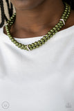 Put On Your Party Dress   Necklaces 752-Lovelee's Treasures-green,jewelery,necklaces,white rhinestone