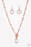She Sparkles On Necklaces-Lovelee's Treasures-copper,jewelery,necklaces,toggle,toggle closure,white gem