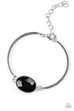 Definitely Dashing - Black Bracelets-Lovelee's Treasures-black,black gem,bracelets,jewelery,silver