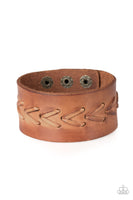 Bronco Bravado - Brown Bracelets Men-Lovelee's Treasures-bracelets,brown,jewelery,leather,leather band,men,mens,urban