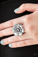 FLOWERBED and Breakfast - Silver Rings New Arrivals-Lovelee's Treasures-flowers,jewelry,new arrivals 4/27/21,rings,silver,stretchy band