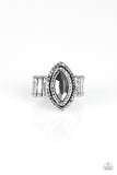 Modern Millionaire  Rings          732-Lovelee's Treasures-glittery hematite gem,hematite rhinestones,jewelery,rings,silver,stretchy band