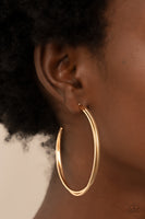 Monochromatic Curves - Gold Earrings