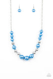 Take Note - Blue Necklaces New Arrivals-Lovelee's Treasures-blue,jewelry,necklaces,new arrivals 4/22/21,pearly blue bead,silver,silver beads