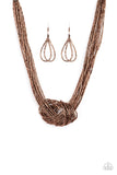Knotted Knockout Necklaces-Lovelee's Treasures-copper,jewelery,knotted,necklaces,seed beads