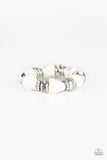 Stone Age Stunner - White  Bracelets-Lovelee's Treasures-bracelets,jewelery,stretchy band,white,white stones