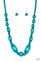 Summer Breezin  Necklaces-Lovelee's Treasures-blue,jewelery,necklaces,wooden