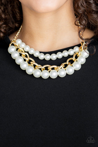 Empire State Empress   Necklaces-Lovelee's Treasures-gold,jewelery,necklaces,pearls,white