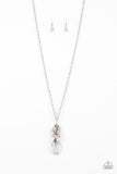 Paparazzi - Crystal Cascade - Pink Necklaces New Arrivals-Lovelee's Treasures-crystal-like gem,glassy pink beads,jewelry,necklaces,new arrivals,paparazzi,pink