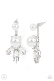 Extra Elite   Earrings-Lovelee's Treasures-earrings,jewelery,oversized pearl,standard post fitting,white,white rhinestone