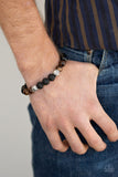 Mantra - Brown Bracelets-Lovelee's Treasures-ava rock beads,bracelets,brown,jewelry,stretchy band,tiger's eye stone