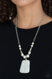 Sandstone Oasis    Necklaces    705-Lovelee's Treasures -black,jewelery,necklaces,silver,white