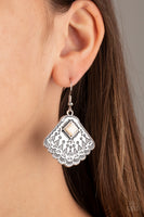 Mountain Mesa    Earrings     785-Lovelee's Treasures-earrings,jewelery,tribal inspired,white stone