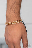 Sideline - Gold Bracelets New Arrivals-Lovelee's Treasures-bracelets,gold,jewelry,men,new arrivals,sliding knot closure