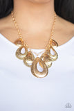 Teardrop Tempest.   Necklaces-Lovelee's Treasures-gold,hammered,jewelery,necklaces,teardrop