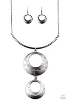 Egyptian Eclipse Necklaces-Lovelee's Treasures-edgy stacked pendant,gunmetal,jewelery,necklaces,scratch finish