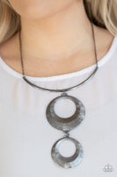 Egyptian Eclipse Necklaces-Lovelee's Treasures-edgy stacked pendant,gunmetal,jewelery,necklaces,scratch finish