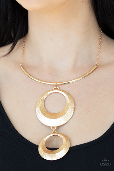 Egyptian Eclipse Necklaces-Lovelee's Treasures-edgy stacked pendant,gold,jewelery,necklaces,scratch finish