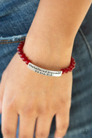 So She Did Bracelets-Lovelee's Treasures-bracelets,jewelery,red,silver,stretchy band