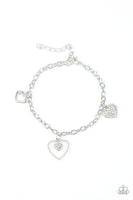 Hearts and Harps Bracelets-Lovelee's Treasures-bracelets,gold,hearts,jewelery,white rhinestone