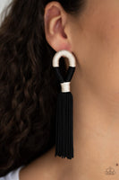 Moroccan Mambo   Earrings-Lovelee's Treasures-brown,cording knots,earrings,jewelery,standard post fitting,tassels