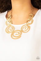 Statement Swirl  Necklaces-Lovelee's Treasures-gold,hammered gold swirls,jewelery,necklaces